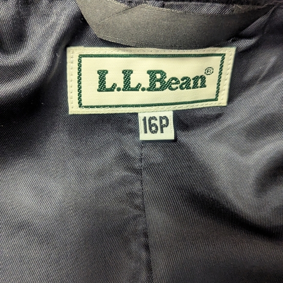 Vintage LL bean wool navy blazer 16P - Picture 3 of 4